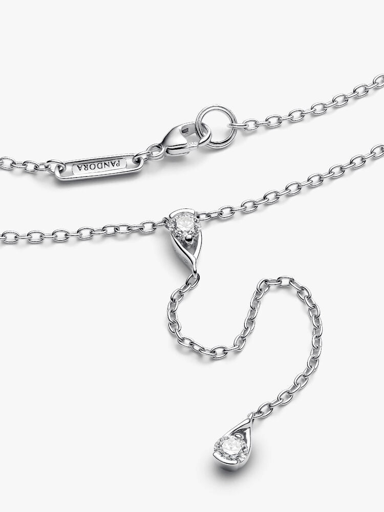 Pandora Infinite Sterling Silver Lab-grown Diamond Drop Necklace