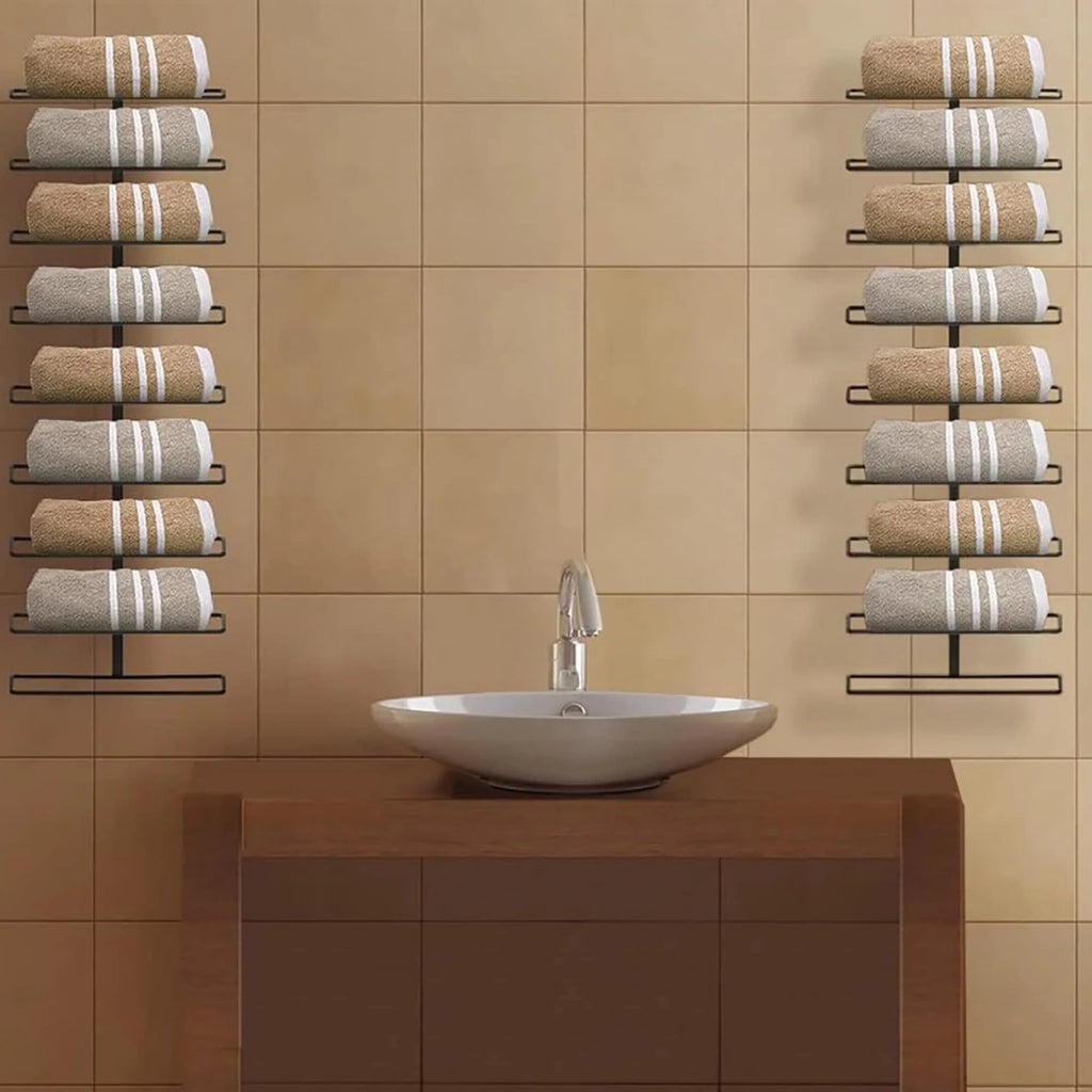 Wall-Mounted Vertical Wine Rack Set, 27-Bottle Capacity