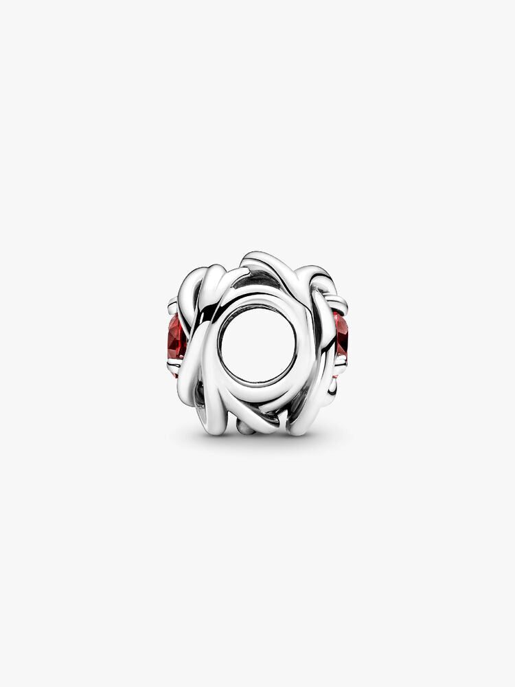 July True Red Eternity Circle Charm