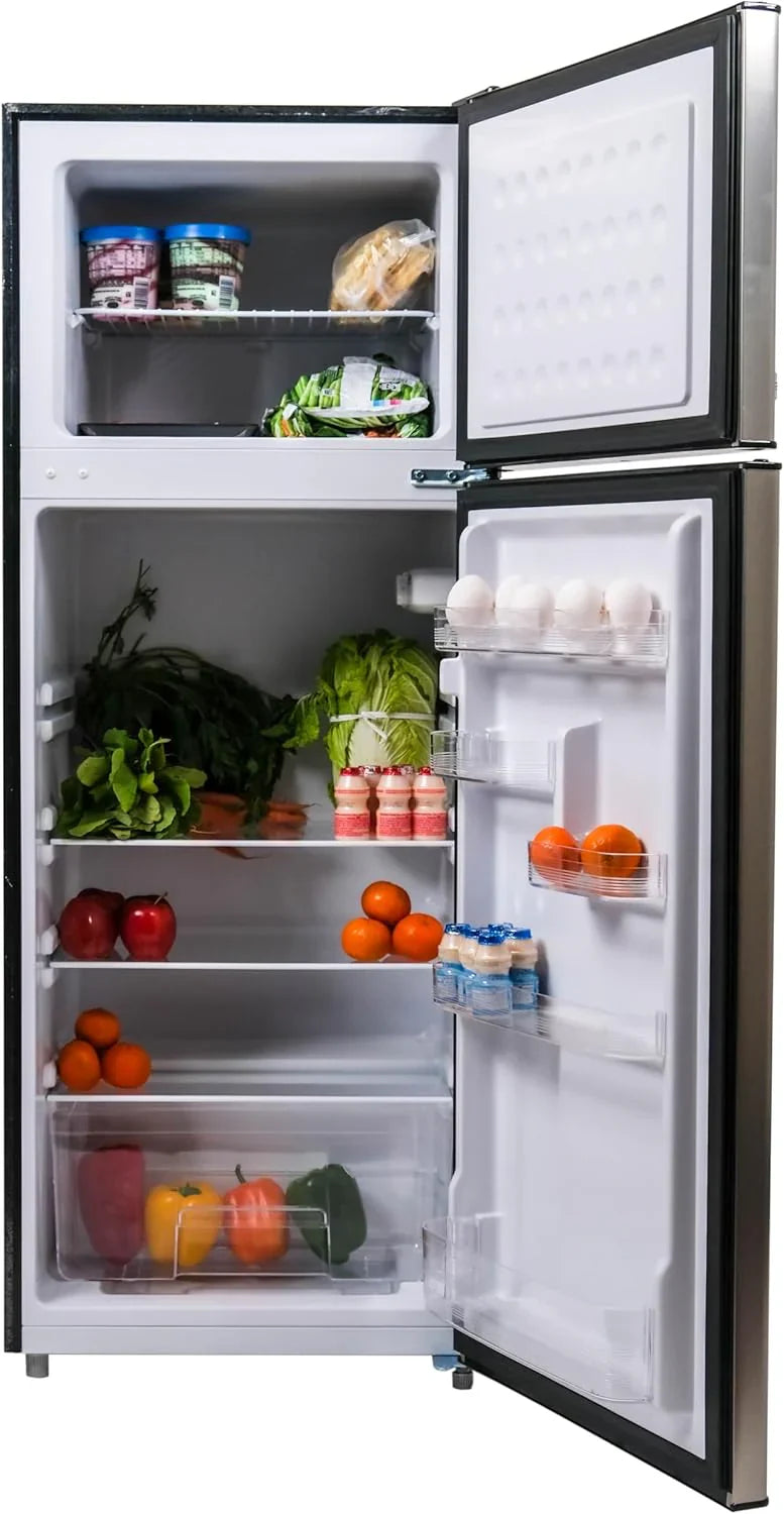 Frigidaire 2-Door Top-Freezer Apartment Size Refrigerator-Freezer Combo, 7.5 Cu Ft, Platinum Series Stainless