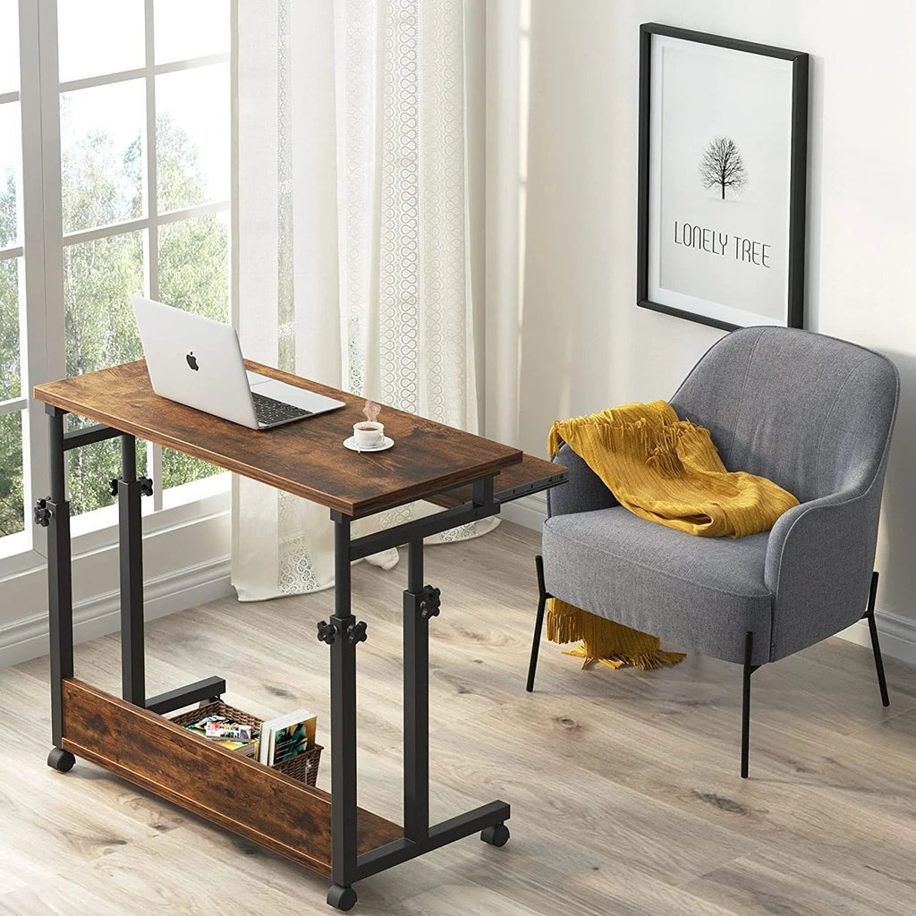 Height-Adjustable Portable Laptop Desk With Keyboard Tray, 43.3in H x 31.5in L x 17in D
