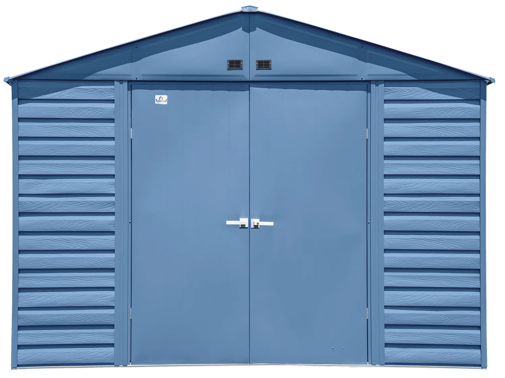 Arrow Select Steel Storage Shed, 10x14, Blue Grey