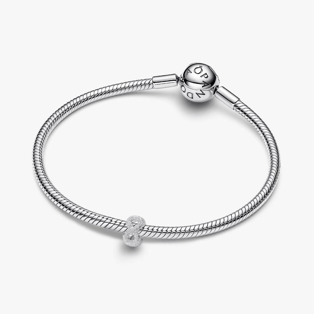 Textured Infinity Symbol Mini Charm