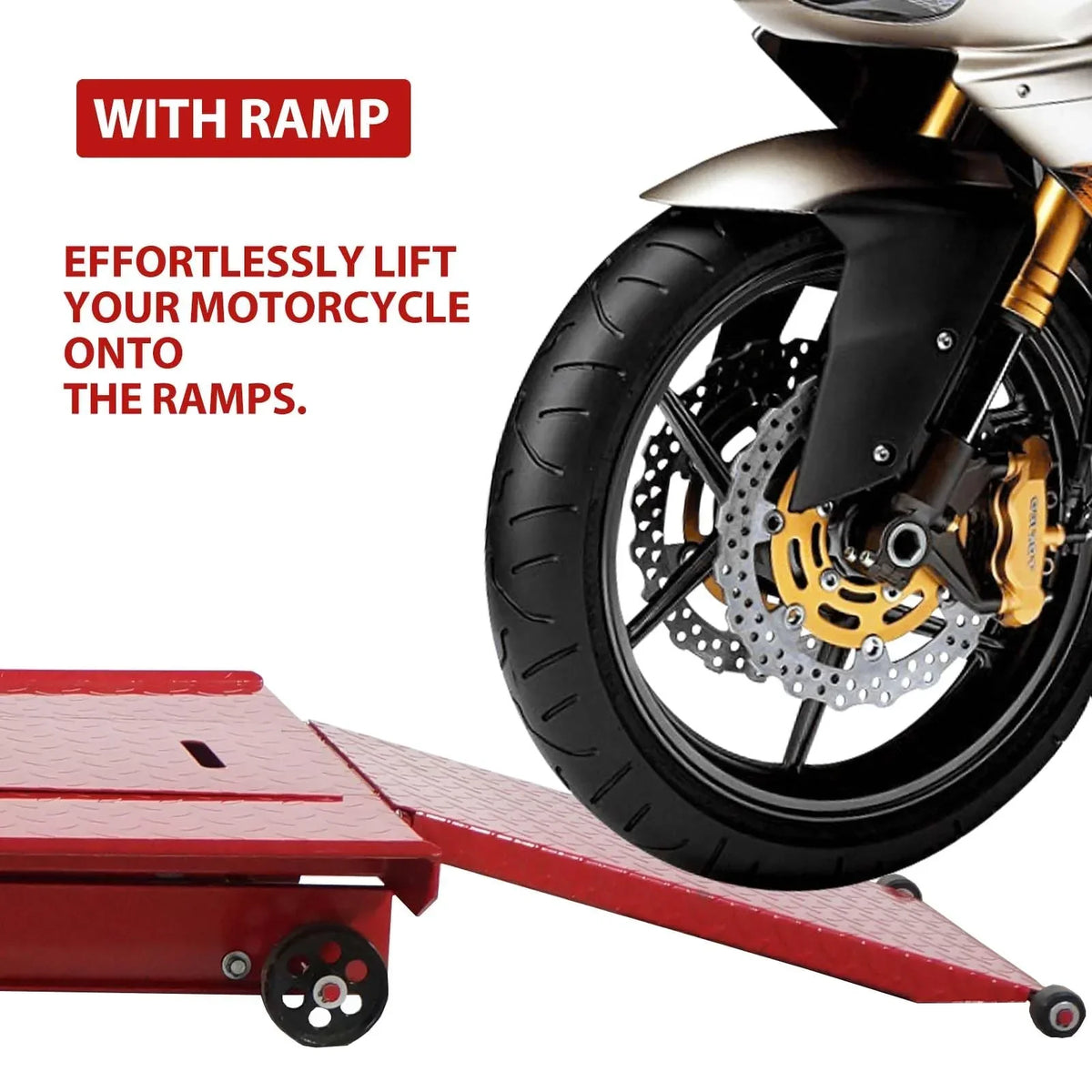 Garvee Hydraulic Motorcycle Lift 1000lbs Capacity - Lift Hoist Jack Stand