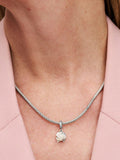White Rose in Bloom Double Dangle Charm