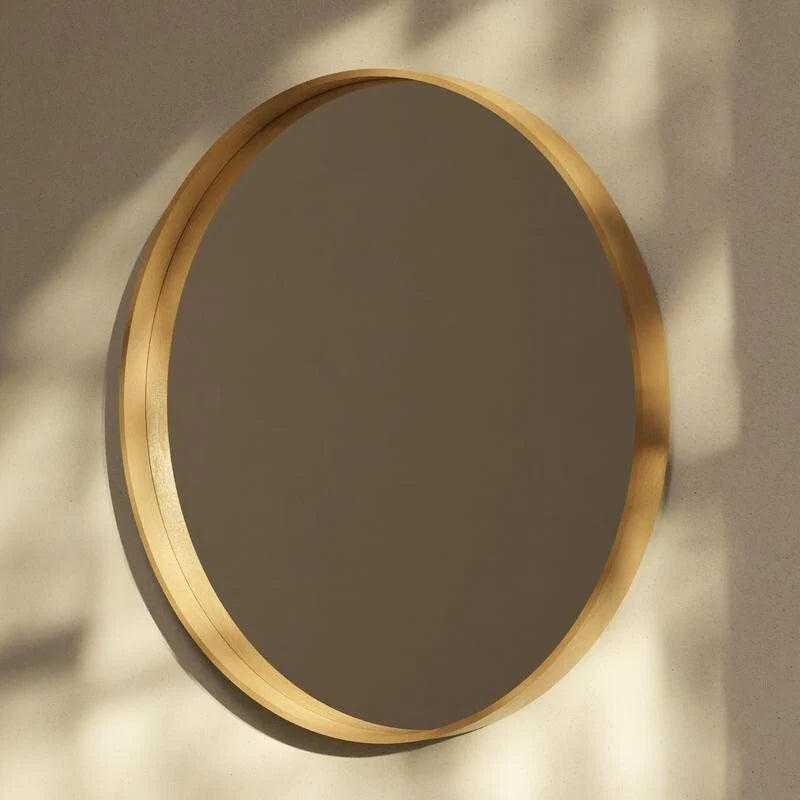 Classic Farmhouse Round Wooden Frame Wall Mirror - 24-inches, 28-inches, 32-inches