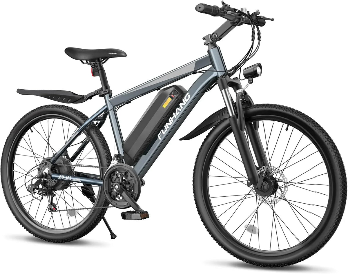 FUNHANG Electric Mountain Bike, 26 inch, 500W Motor, 48V Battery, 21-Speed - EB-M1