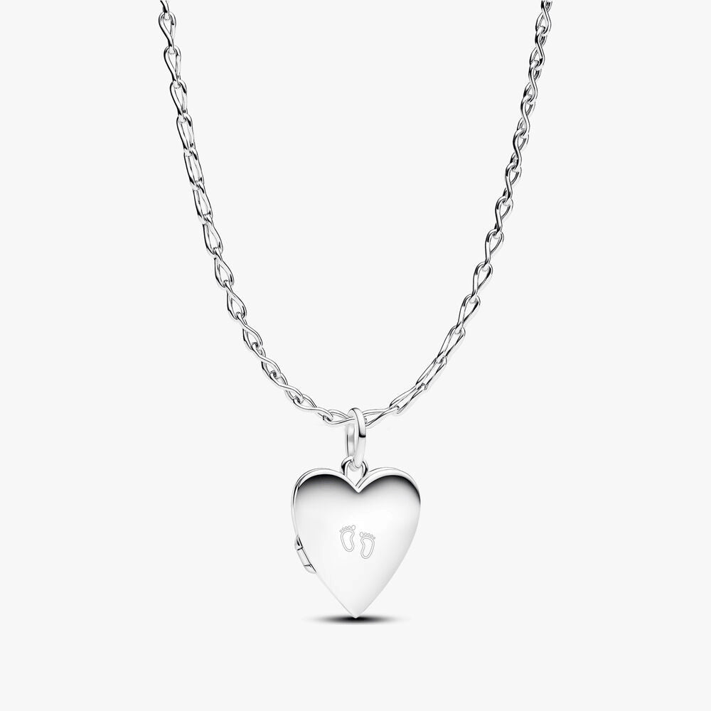 Engravable Openable Heart Tag Pendant Necklace