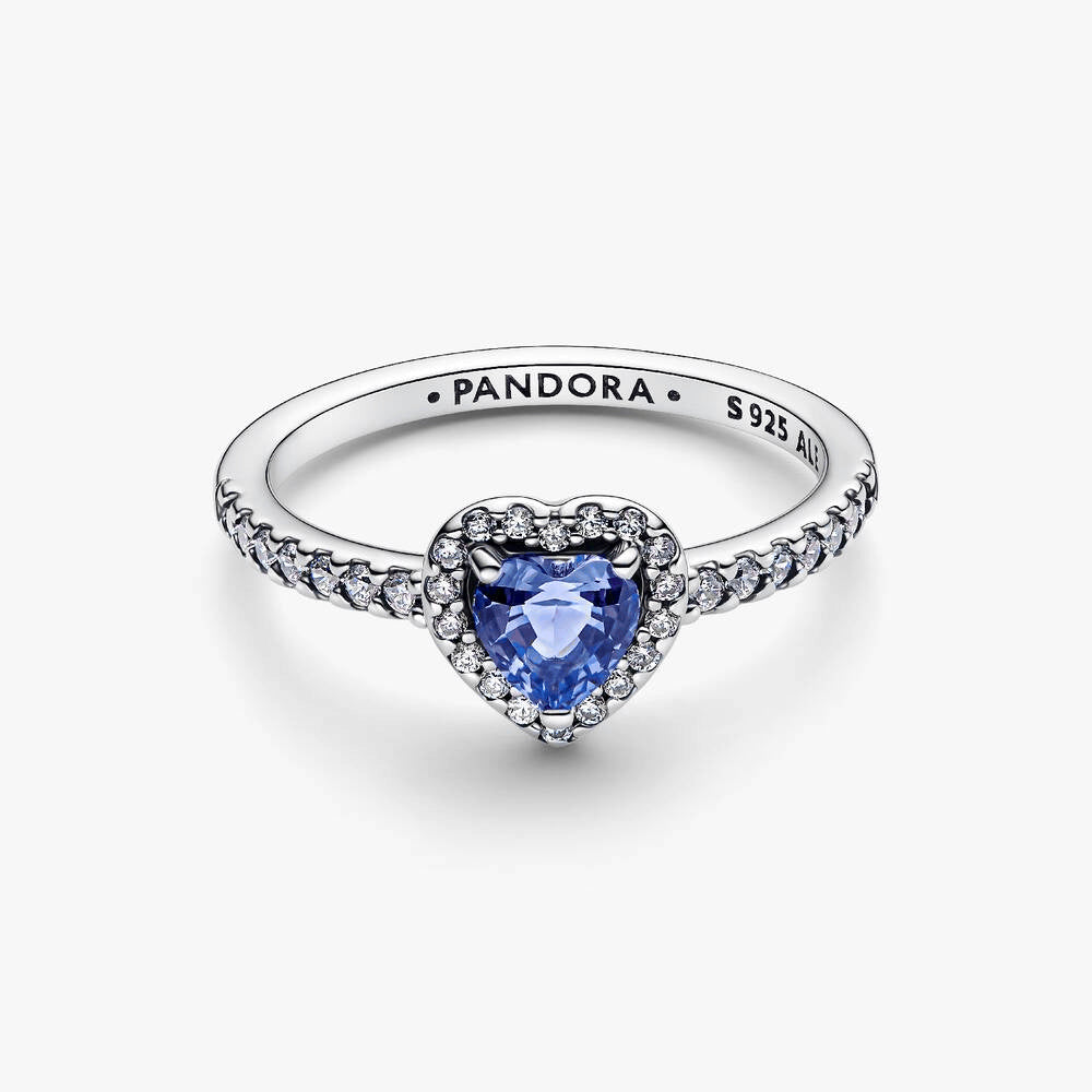 Sparkling Elevated Heart Ring