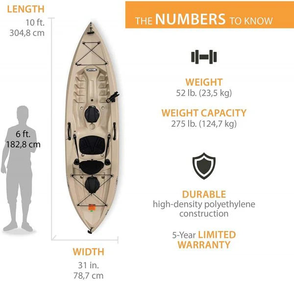 Lifetime Tamarack Angler 100 Fishing Kayak 2 Pack With Paddles - 90806