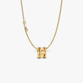 Letter H Charm Necklace