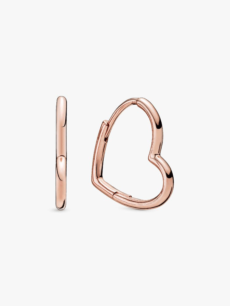 Asymmetrical Heart Hoop Earrings