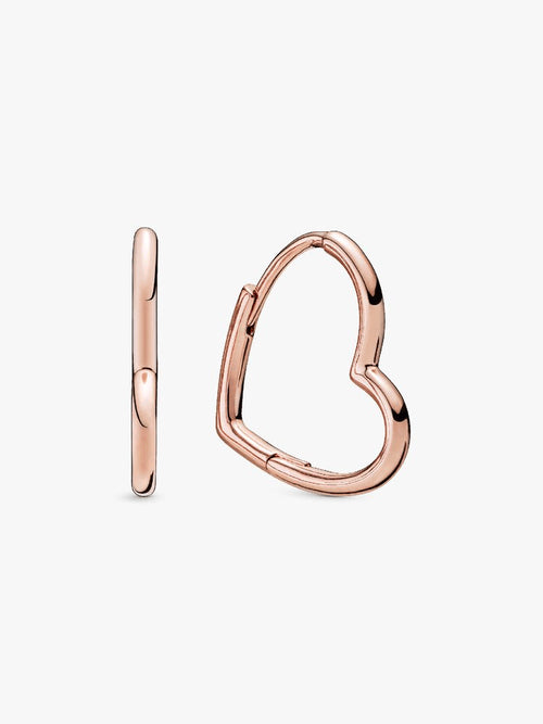 Asymmetrical Heart Hoop Earrings