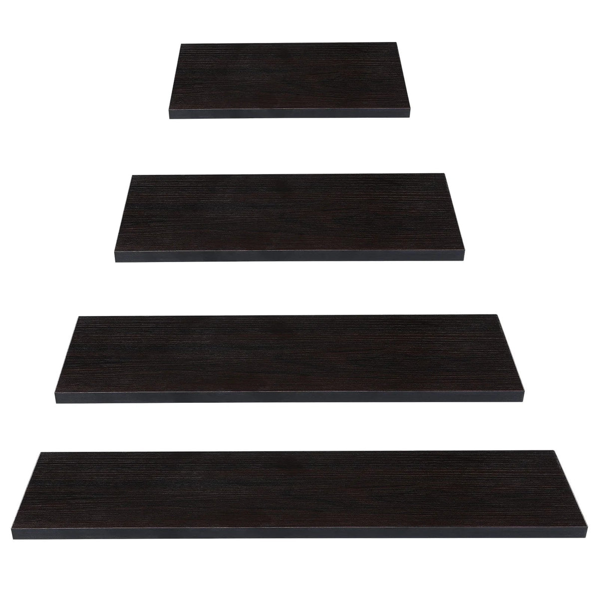 4-Piece Wood Floating Wall Shelves - White And Black