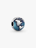Blue Globe Clip Charm