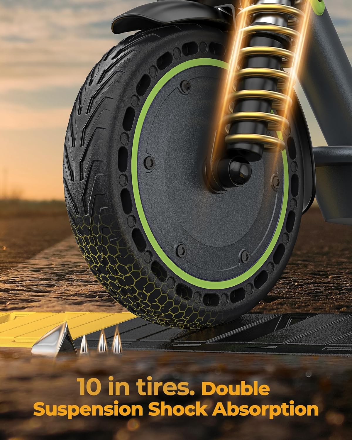 Roinside Electric Scooter, 8.5 in Solid Tires, 350W, 19 MPH, 21-23 Miles - UP12 Plus