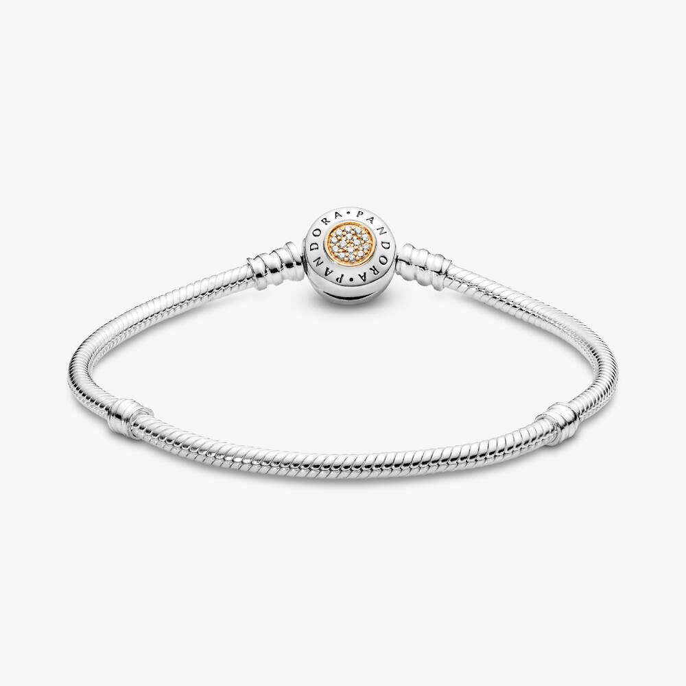 FINAL SALE - Pandora Moments Logo Clasp Snake Chain Bracelet