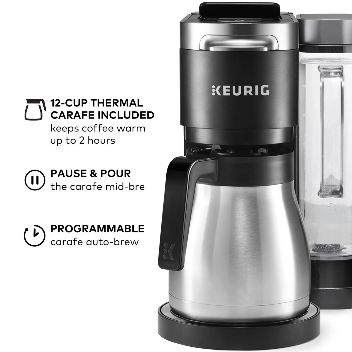 Keurig Single Serve And Carafe Coffee Maker With 12-Cup Thermal Carafe - K-Duo Plus