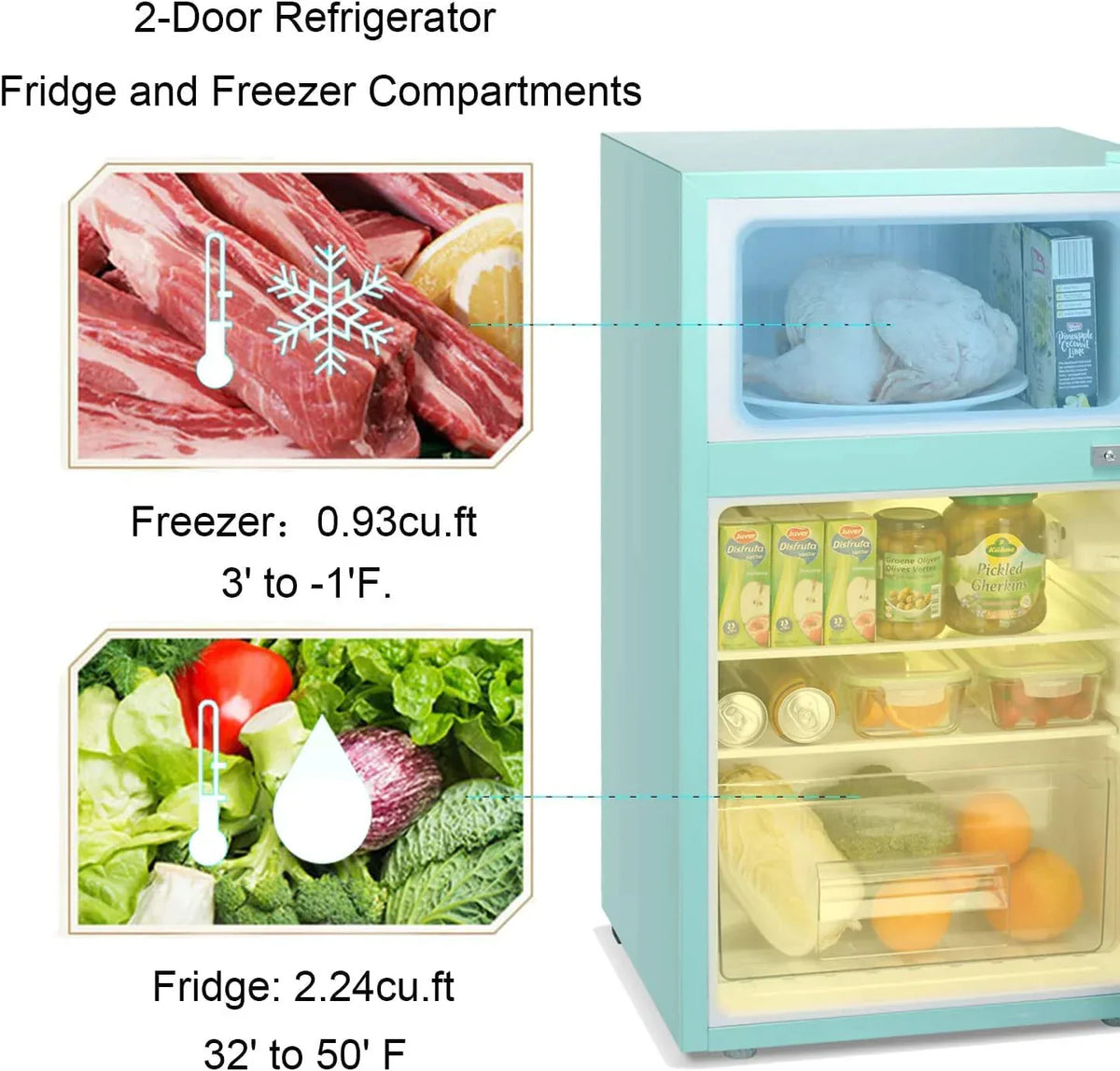 Compact Refrigerator With Freezer - F6893