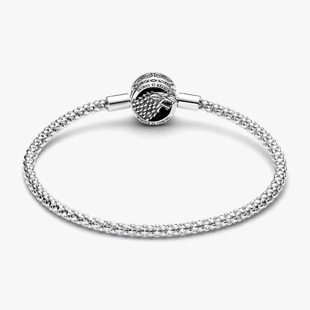 FINAL SALE - Game of Thrones House Sigil Clasp Pandora Moments Studded Chain Bracelet