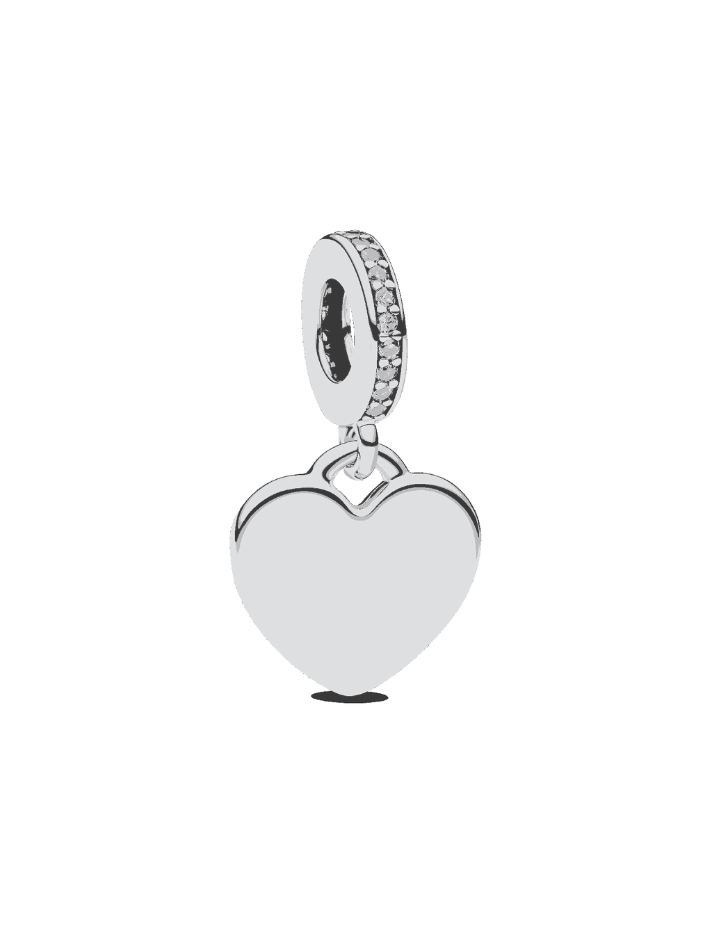 Heart Blue Stone Dangle Charm