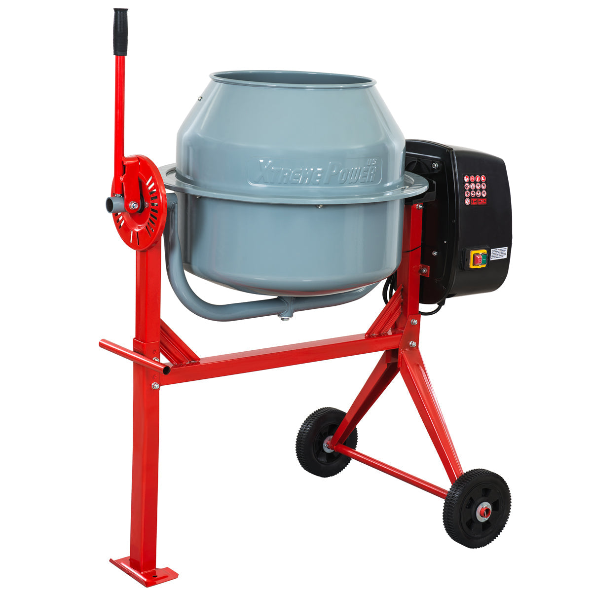 Portable Electric Cement Mixer for Concrete and Mortar, 4 Cu. Ft., 500W