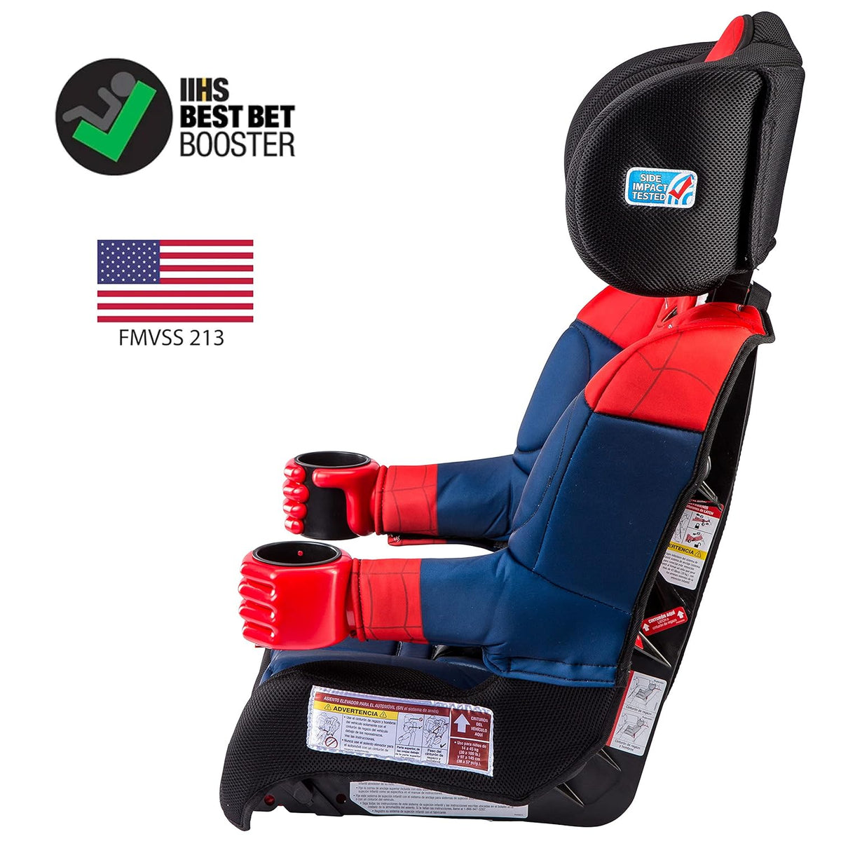 KidsEmbrace Marvel Spider-Man 2-in-1 Forward-Facing Booster Car Seat, 22-65 lbs/40-100 lbs
