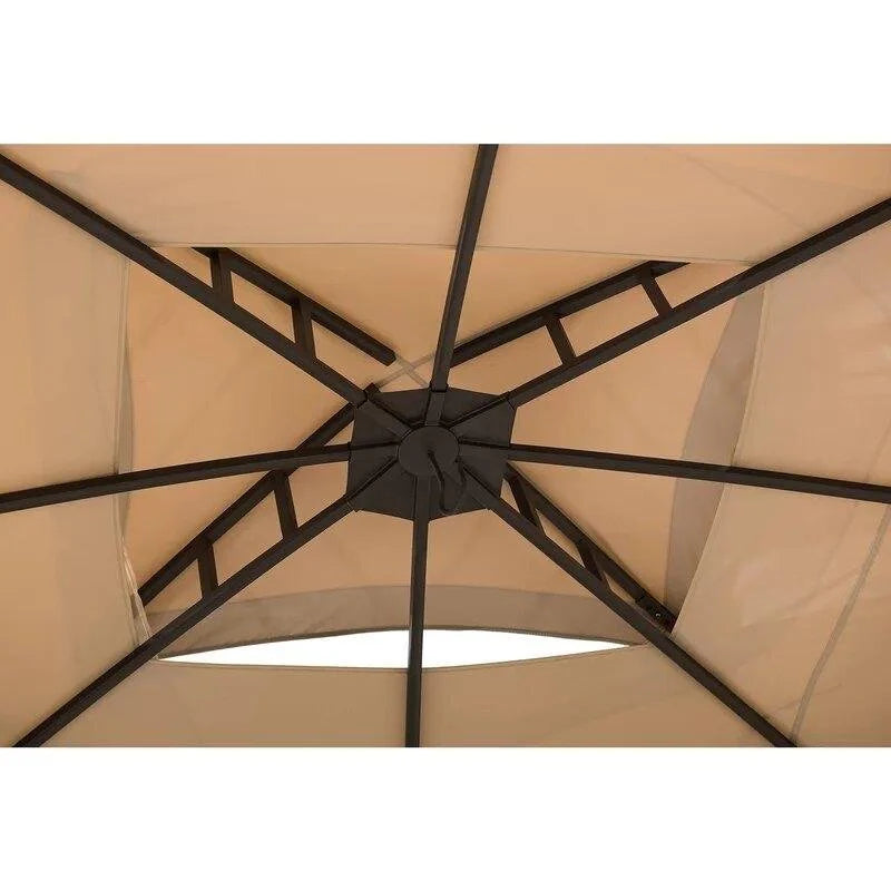 Moorehead Steel Patio Gazebo 12 Ft W x 10 Ft D
