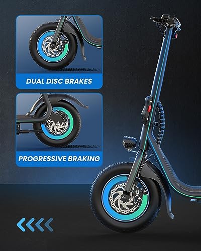 URBANMAX Electric Scooter With Seat, 450W, 22 Miles, Black - C1