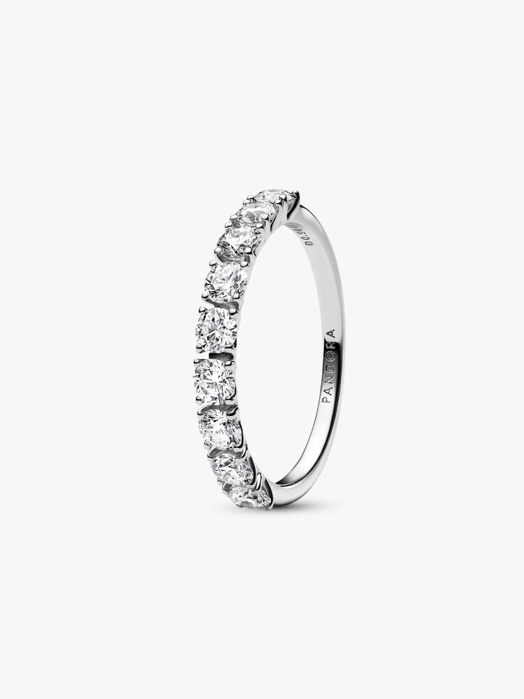 Pandora Era 14k White Gold Lab-grown Diamond Half Eternity Band Ring