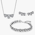 Halo Heart Trilogy Jewelry Set