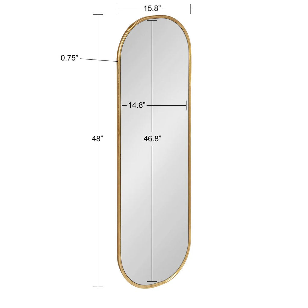Capsule Framed Wall Mirror, 16x48, 18x24, 22x34, 24x36, Black, Bronze, Gold, Gray, Silver, Antique-Bronze