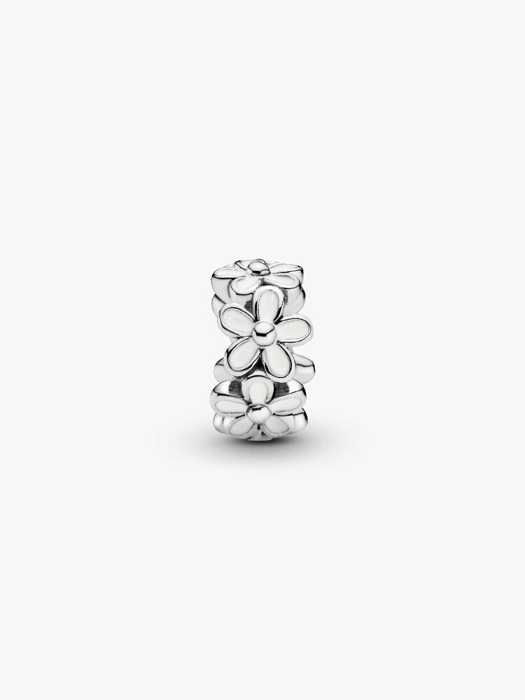 White Daisy Flower Spacer Charm
