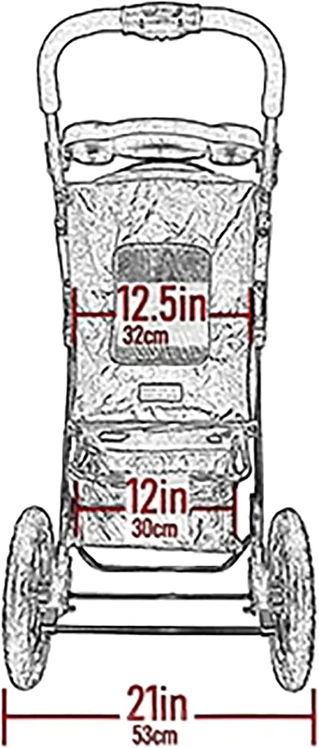Pet Gear No-Zip AT3 Pet Stroller For Cats/Dogs With 12in E.V.A. Tires - AT3