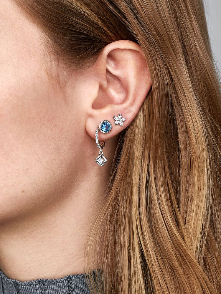 Sparkling Snowflake Stud Earrings