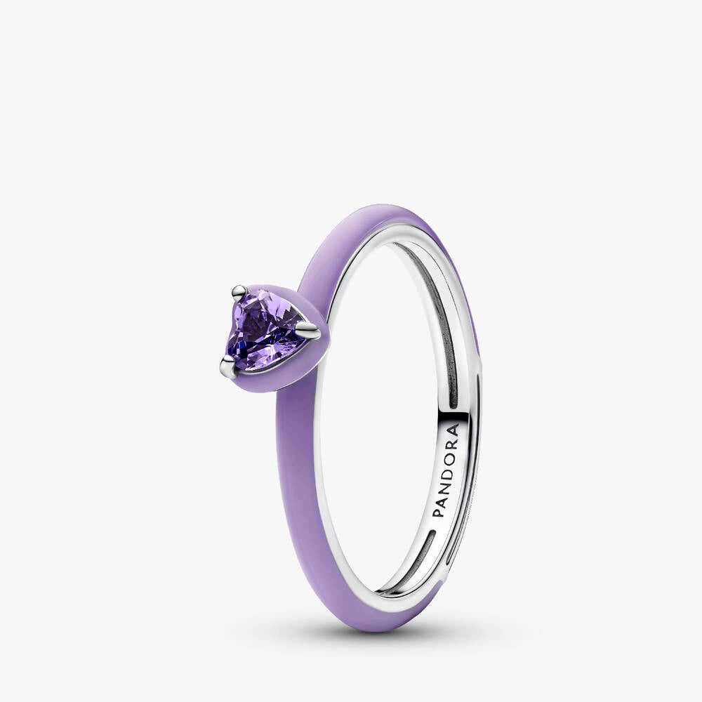 Purple Chakra Heart Ring