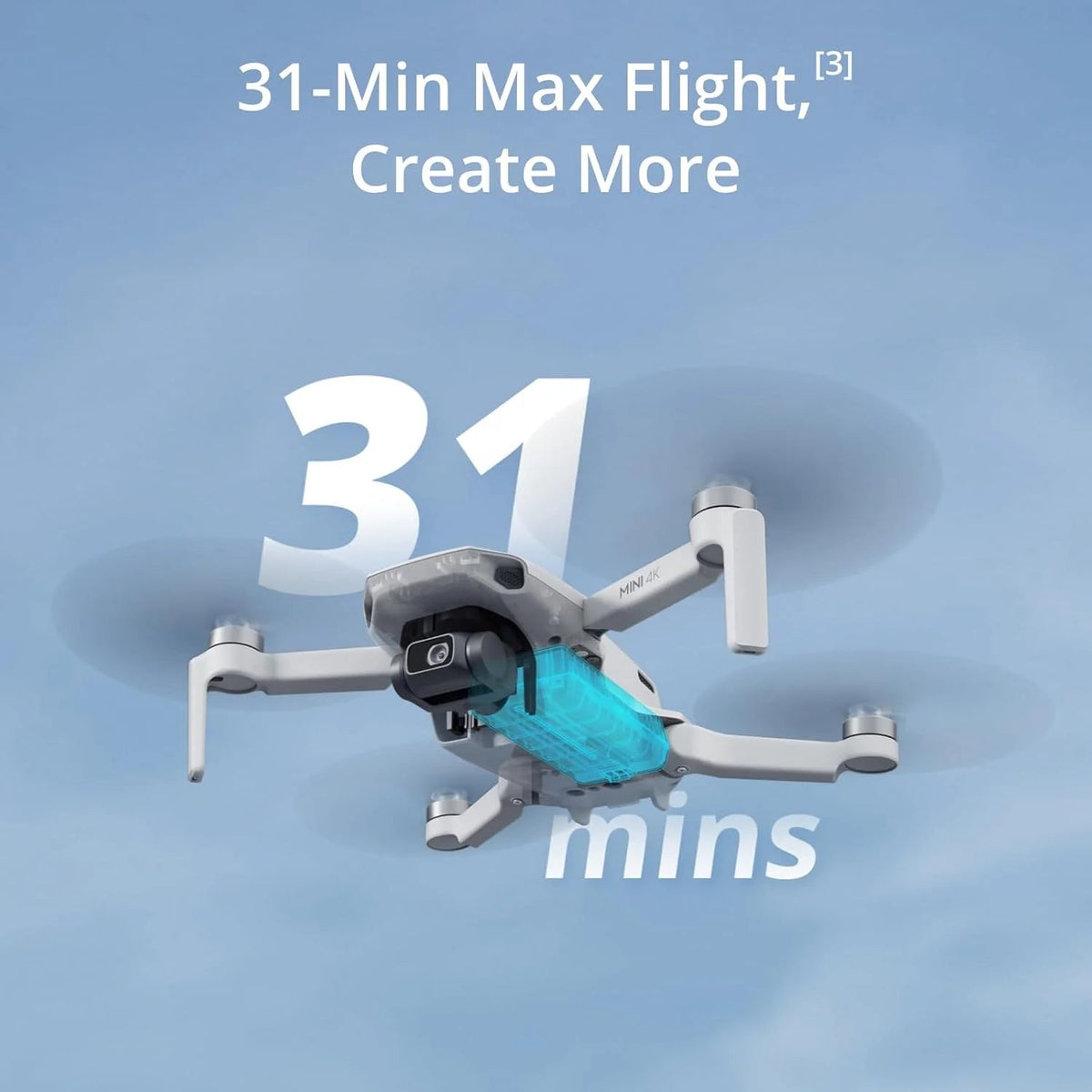 4K UHD Camera Drone Under 249 g With 3-Axis Gimbal, 10 km Video Transmission, Auto Return And 31-Min Flight Time