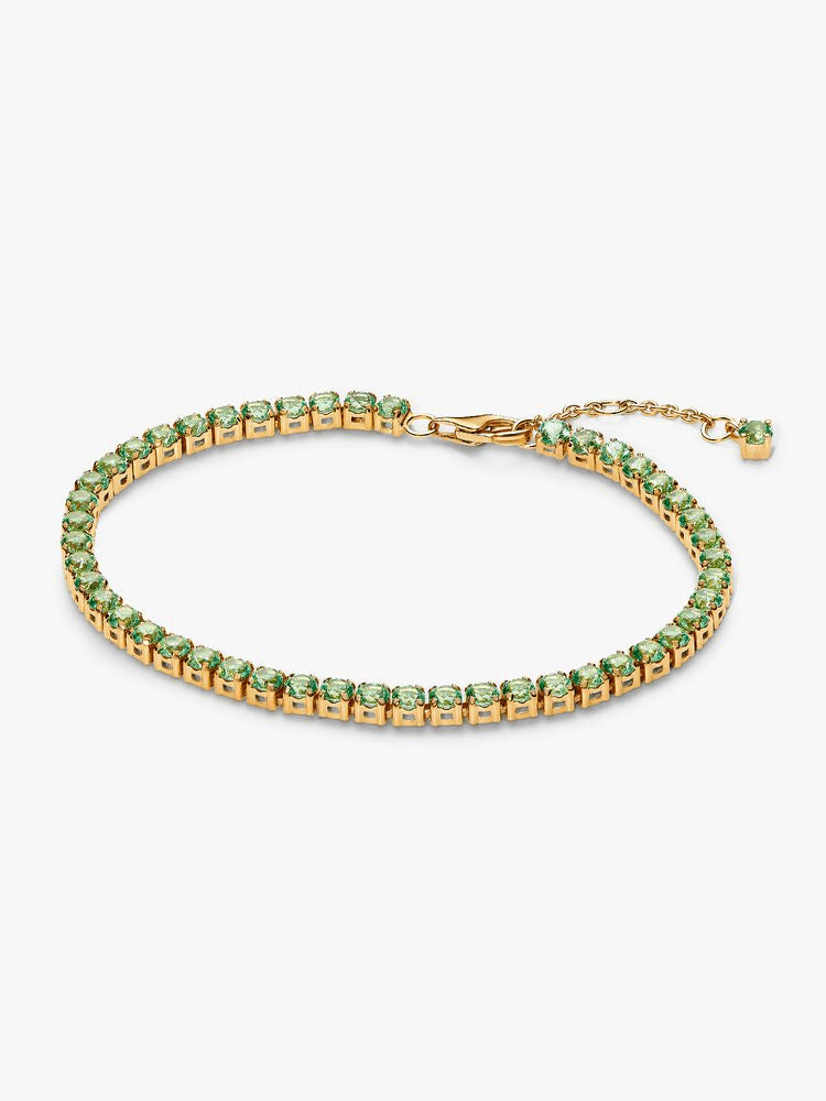 Sparkling Green Tennis Bracelet