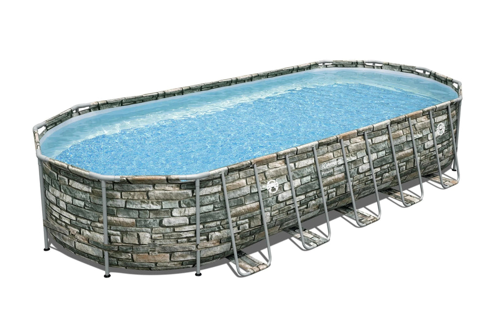 Coleman Power Steel 26' x 12' x 52 in Oval Above Ground Pool Set