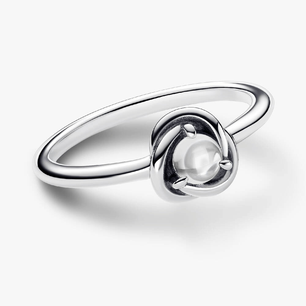 April Birthstone Eternity Circle Ring