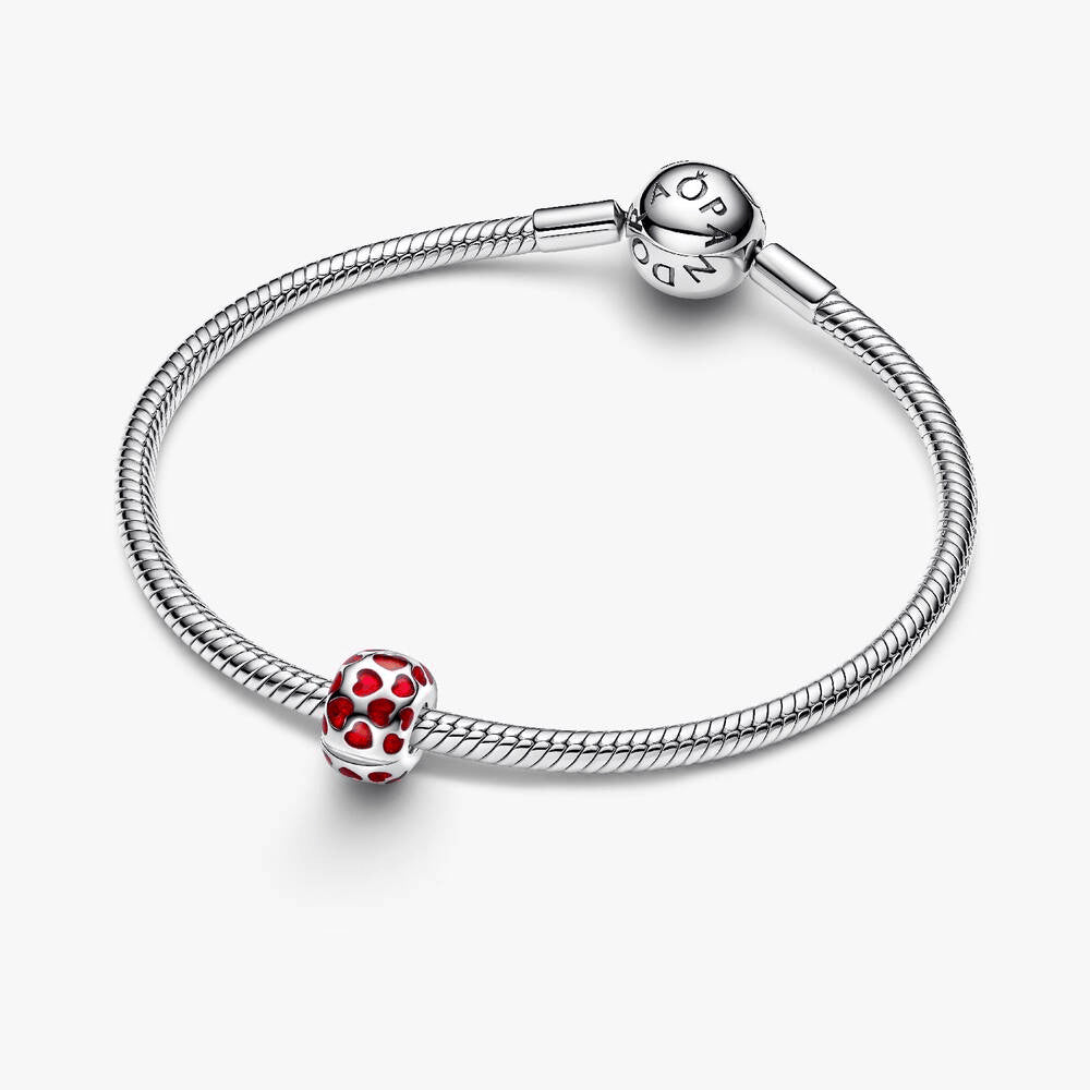 Hearts Round Clip Charm