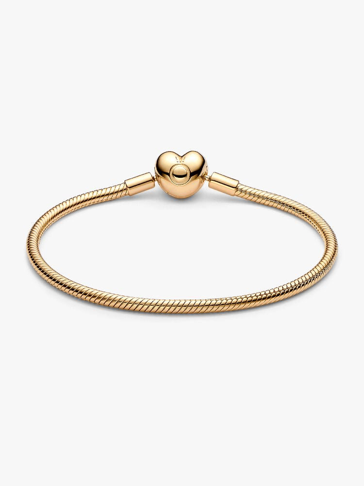 Pandora Moments Heart Clasp Snake Chain Bracelet