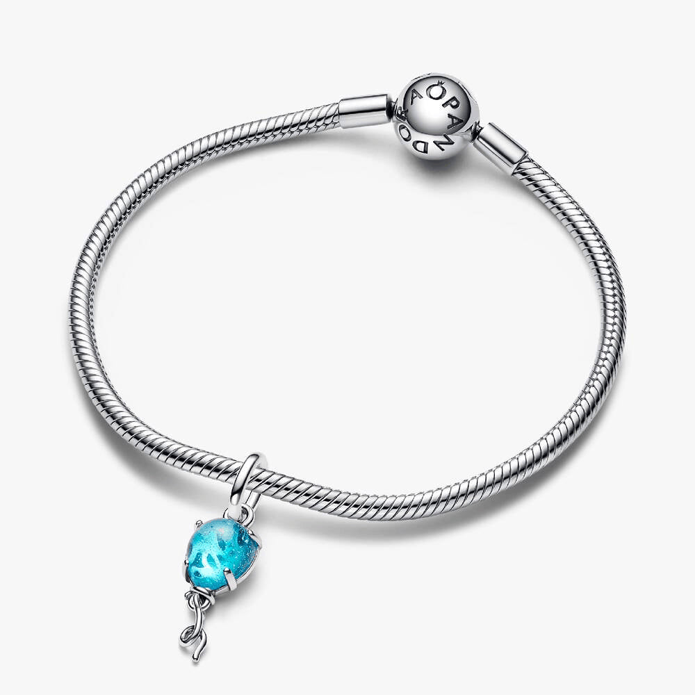 Blue Murano Glass Balloon Dangle Charm