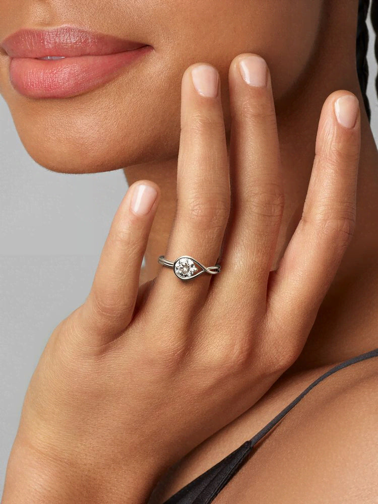 Pandora Infinite 14k White Gold Lab-grown Diamond Ring