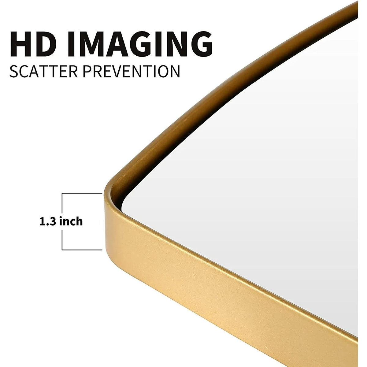 Oblong Metal Wall Mirror, 18 or 24 - Black, Gold, or Silver