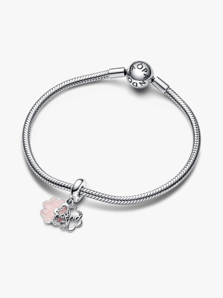 Four-leaf Clover Friendship Double Dangle Charm