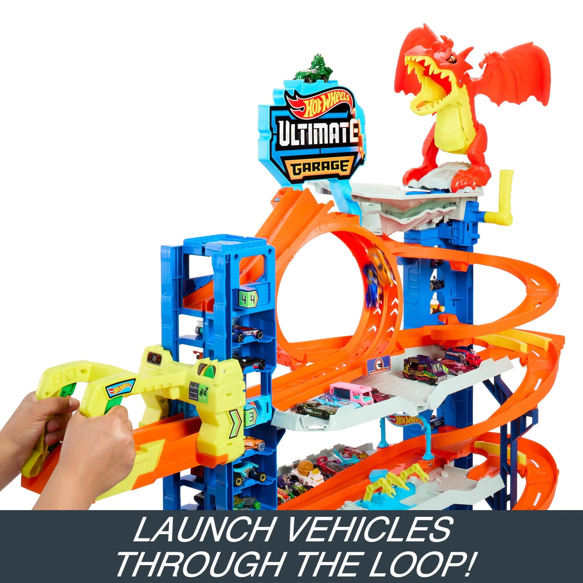 Hot Wheels City Ultimate Garage Playset With 2 Die-Cast Cars, Storage For 50+ Cars, Child Age 4-8