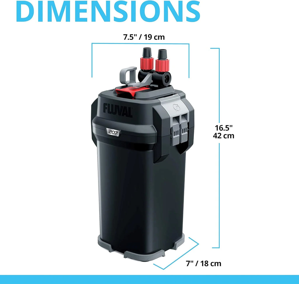 Fluval Aquarium Canister Filter, Black, Up To 100 Gallons - 407 A450