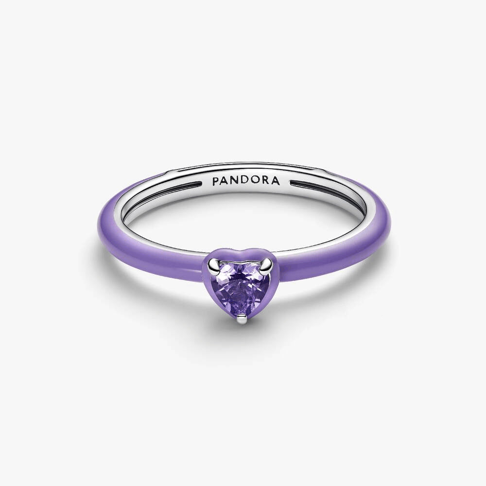 Purple Chakra Heart Ring