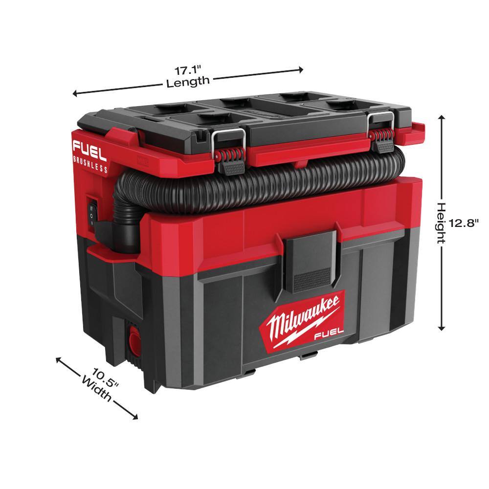 18V Cordless 2.5-Gallon Wet/Dry Vacuum With 2 x 6.0Ah Lithium-Ion Batteries